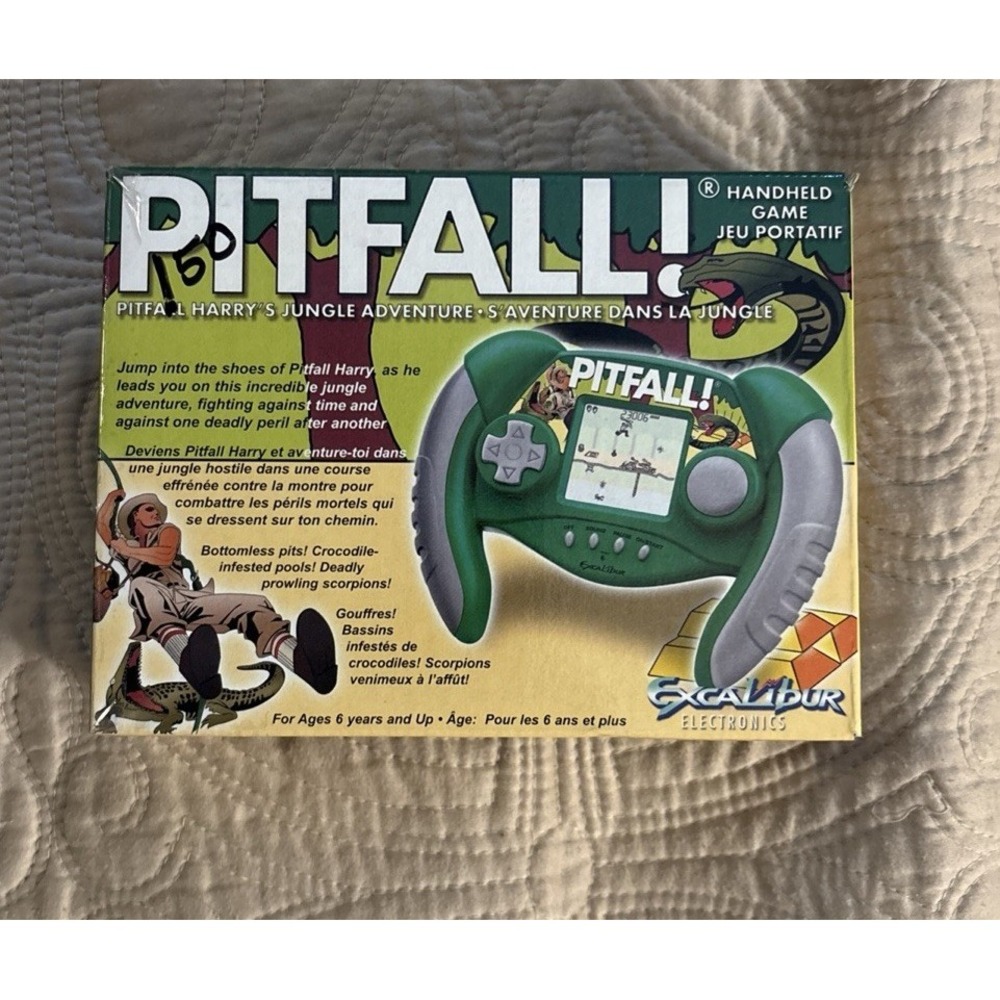 Pitfall Handheld Electronic Video Game by Excalibur New In Box! RARE!!